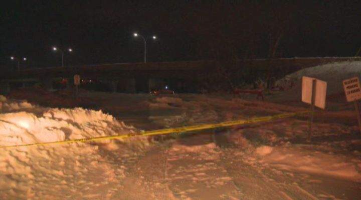 Calgary police were called to the Bonnybrook Bridge Monday after a man's body was found.