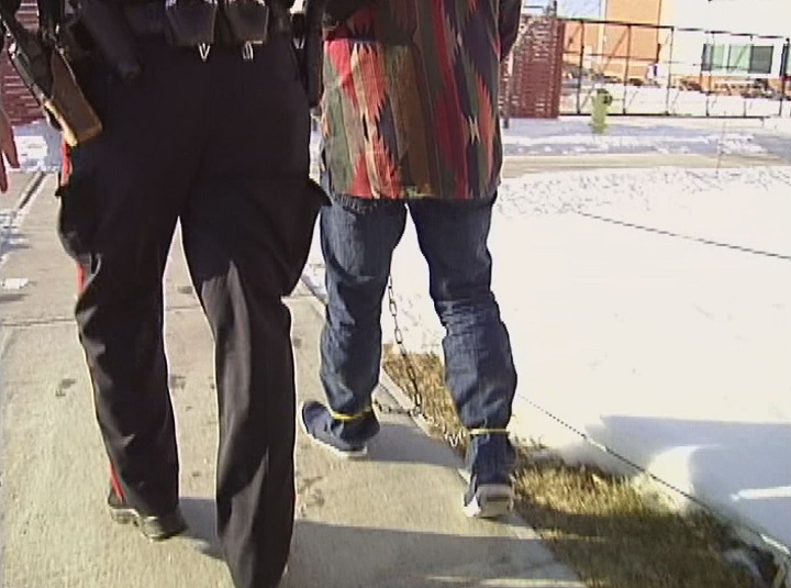 ‘John’ was taken out of jail to spend time with Global reporter Nancy Hixt in 2010.