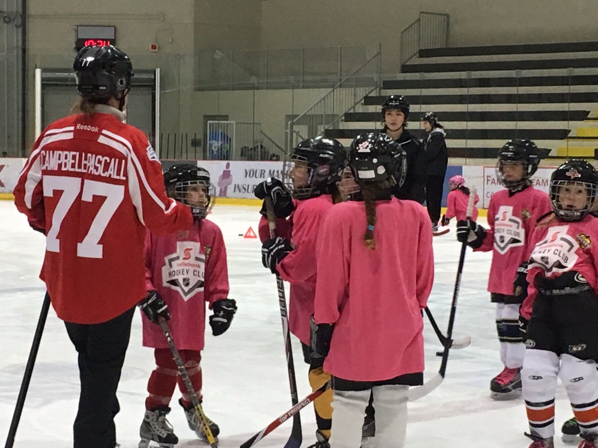 Canadian ice hockey star Cassie Campbell-Pascall spent her Sunday in Winnipeg at MTS Iceplex.