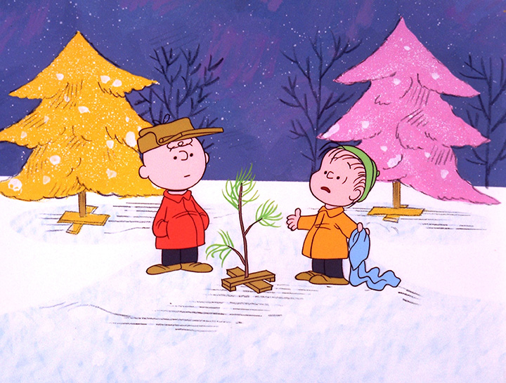 Charlie Brown and Linus appear in a scene from "A Charlie Brown Christmas." .