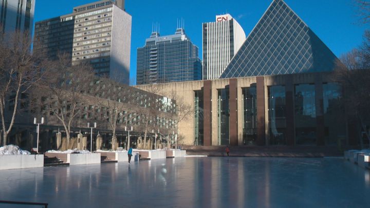 A file photo of Winston Churchill Square in Edmonton.