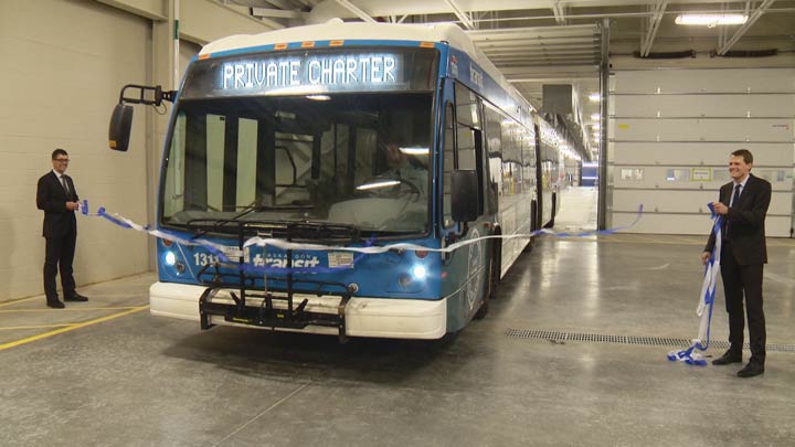 City officials marked the end of construction for the new home of Saskatoon Transit on Tuesday.