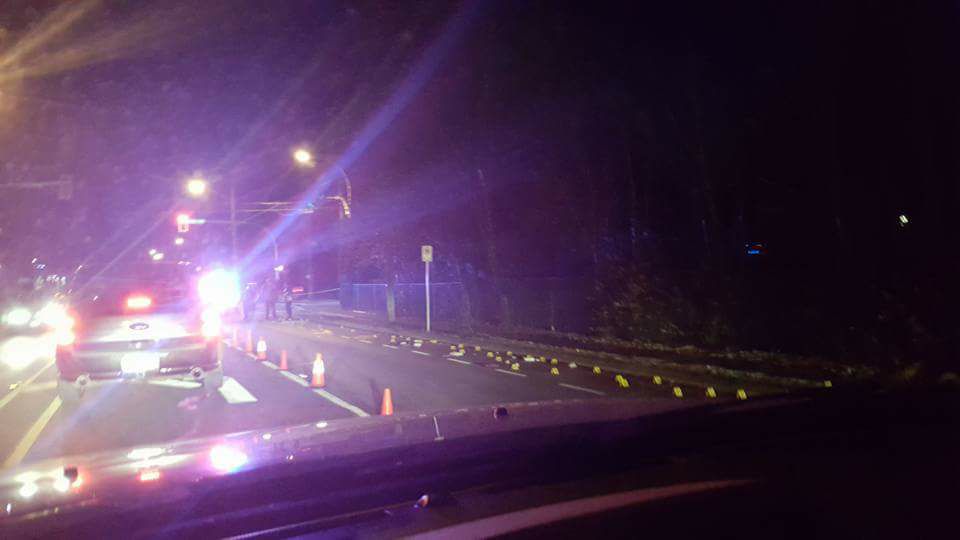 Residents were alarmed to see yellow evidence markers on the road.