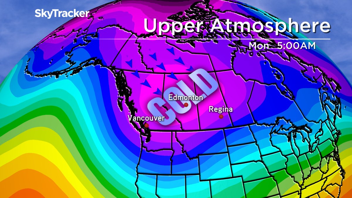 Cold air moves into Alberta Monday Dec. 5th, 2016.