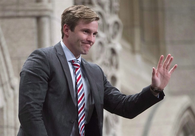 New Brunswick Premier Brian Gallant rises as he is recognized in the House of Commons following Question Period Thursday, October 27, 2016.