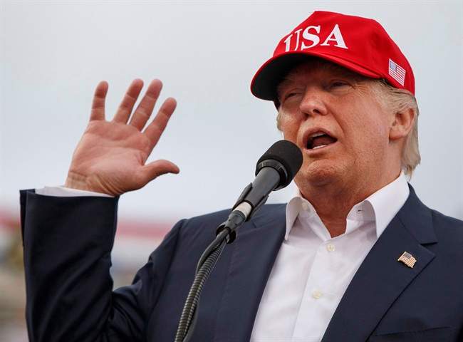 President-elect Donald Trump speaks during a rally at Ladd-Peebles Stadium, Saturday, Dec. 17, 2016, in Mobile, Ala. Diplomatic briefing notes show Canadian officials wrestled with the same problem that consumed so many of the world's political observers this year: making sense of the presidential candidacy of Donald Trump. THE CANADIAN PRESS/AP, Evan Vucci.