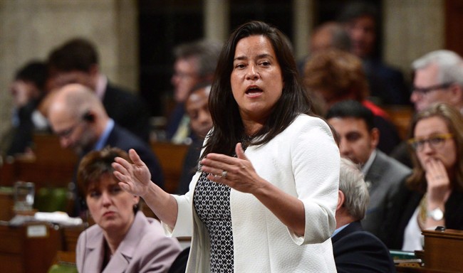 Minister of Justice and Attorney General of Canada Jody Wilson-Raybould responds to a question during question period in the House of Commons on Parliament Hill in Ottawa on Nov. 30, 2016. Justice reforms brought in by the previous Conservative government in the name of getting tough on criminals "compounded pressures" on the system ??? a litigation-fuelled backlash that will figure in a comprehensive Liberal review of penalties and sentencing, say internal federal notes. Prime Minister Justin Trudeau has asked Justice Minister Jody Wilson-Raybould to review changes to the criminal justice system over the last decade with the aim of ensuring the safety of communities, obtaining value for public money and filling any gaps. THE CANADIAN PRESS/Sean Kilpatrick.