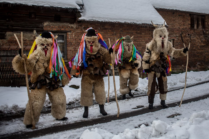 people dressed like devils