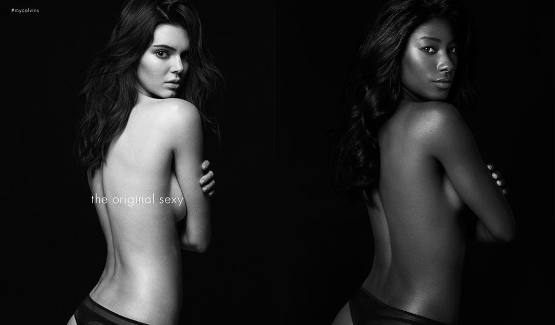 Deddeh Howard has recreated fashion ads by putting herself in the place of white models to emphasize the lack of diversity in the fashion industry. Here, she recreates a Calvin Klein ad originally featuring Kendall Jenner.