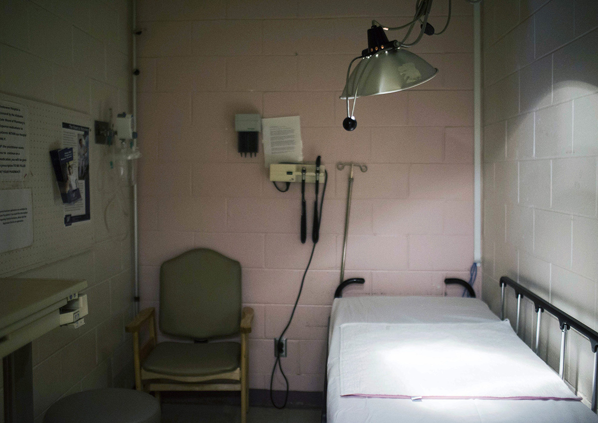 This Thursday, July 30, 2015, file photo shows an exam room in a hospital in Alabama. 