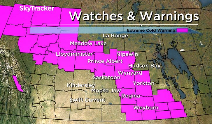 An extreme cold warning for Saskatoon has been ended by Environment Canada.