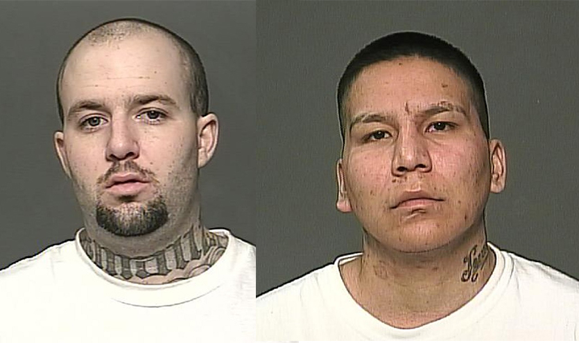 Michael Tyler Fless, left, and James Andrew Jewels, right, are both wanted in connection to two shootings. 