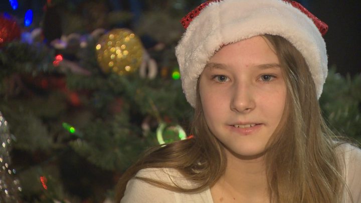 People provide the wrapping paper and a gift and 14-year-old Jasmine Ewert will turn them into a beautifully wrapped present to go under the tree.