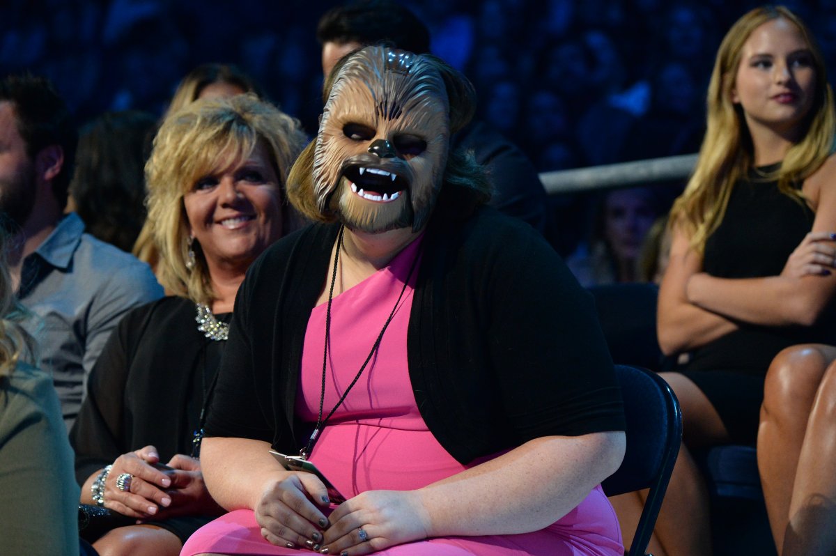 "Chewbacca Mom" Candace Payne attends the 2016 CMT Music awards.