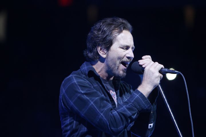 Recording artist Eddie Vedder of Pearl Jam performs onstage.