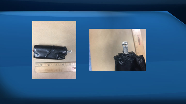 Police in Prince Albert, Sask., seize homemade taser while investigating a suspicious vehicle parked in an alley.