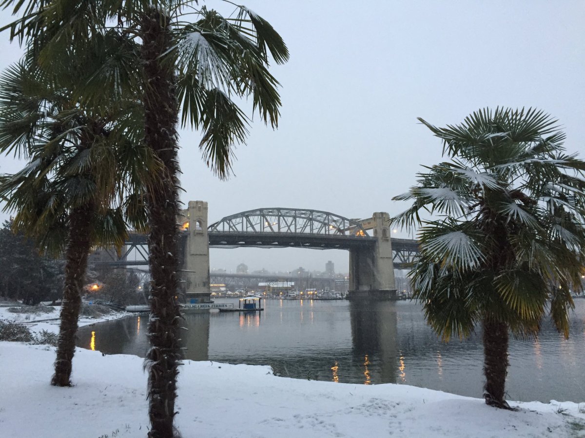 A snowfall warning has been issued for Metro Vancouver and other parts of B.C.
