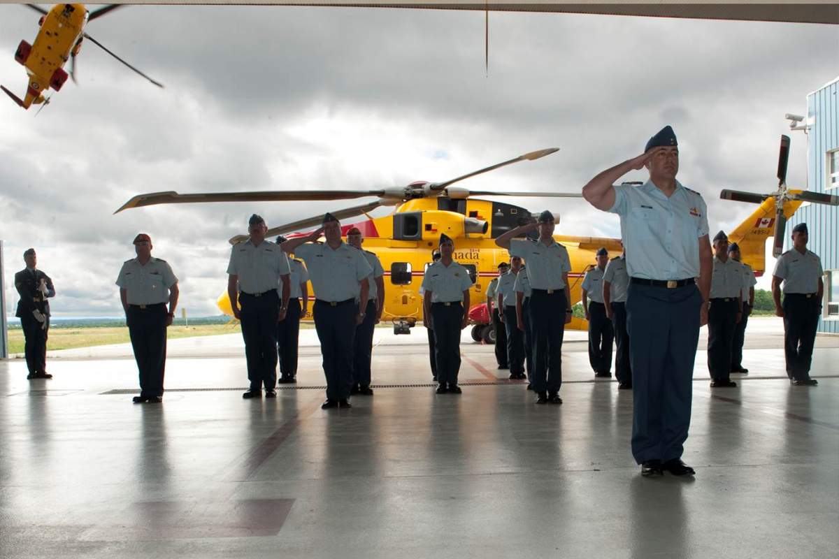 Major Leroux with search and rescue Squadron.