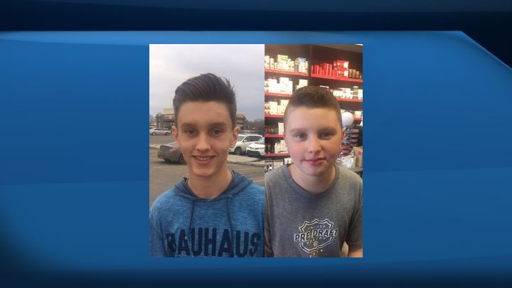 A file photo of Ryder MacDougall (left) and Radek MacDougall (right).