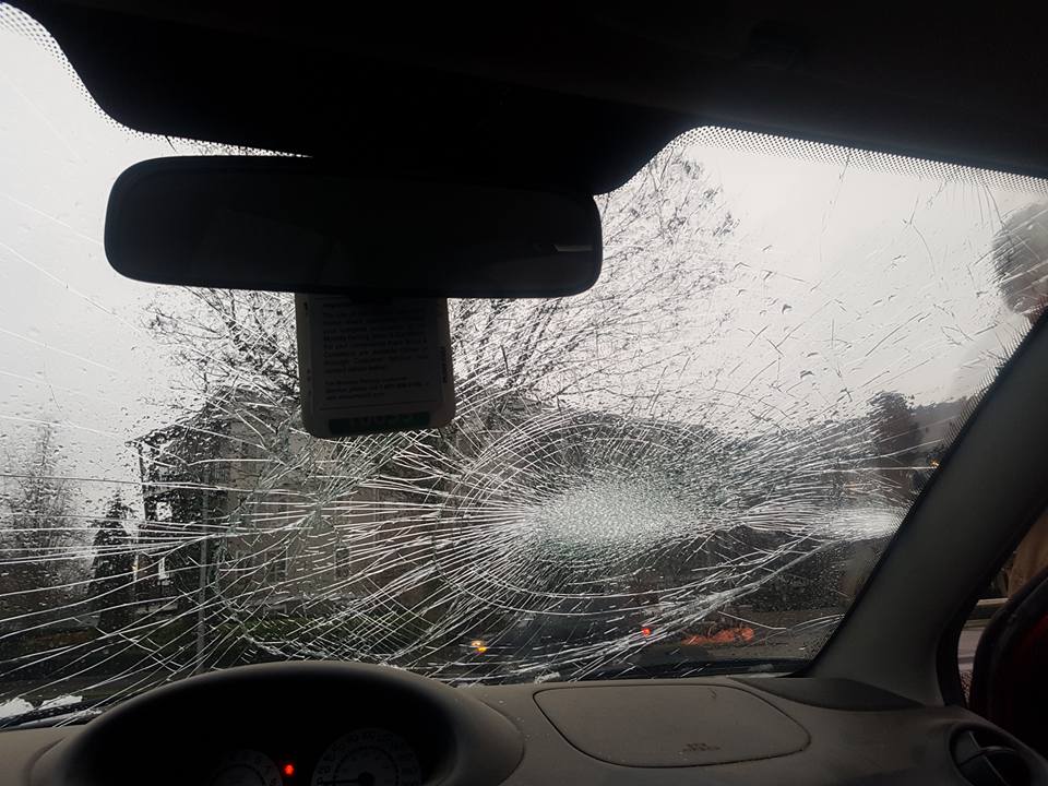 Port Mann Bridge ice bomb 2016