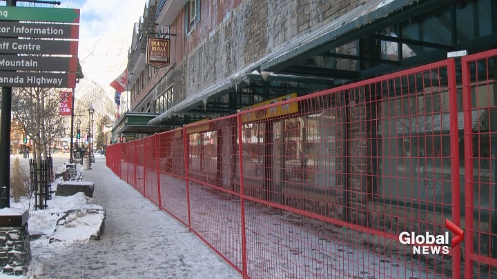 Banff’s Mount Royal Hotel on Dec. 30, 2016–the day after a fire destroyed 12 rooms.