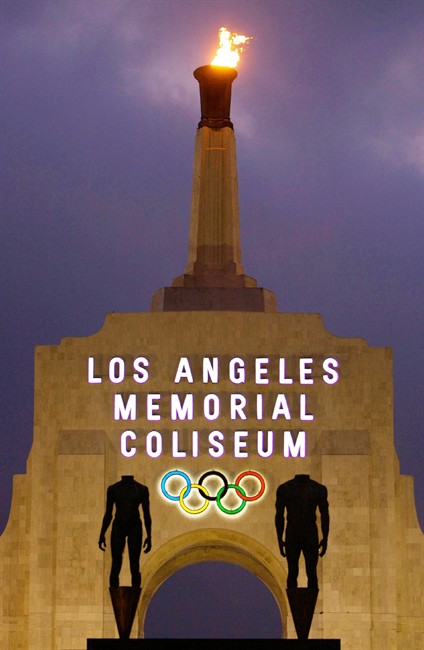 This Feb. 13, 2008, file photo shows the facade of The Los Angeles Memorial Coliseum in Los Angeles.