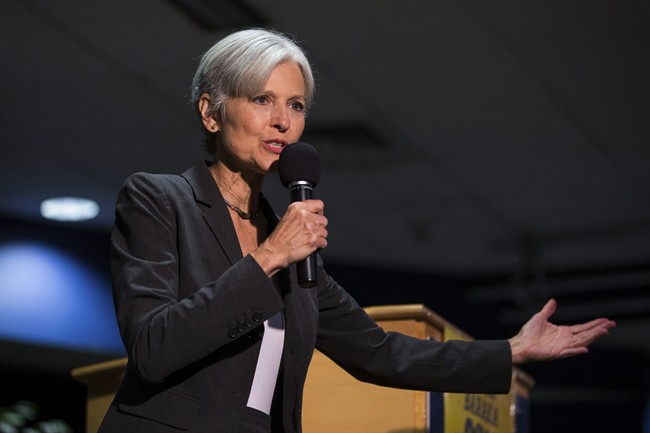 In this Sept. 21, 2016 file photo. Green Party presidential candidate Jill Stein delivers remarks at Wilkes University in Wilkes-Barre, Pa. Green Party-backed voters were behind a recount in Michigan. 