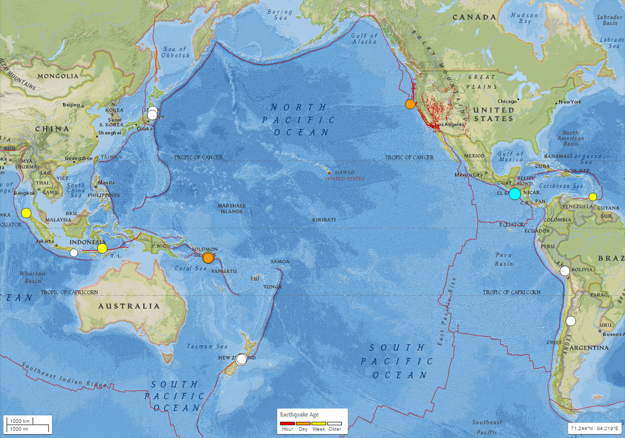 usgs global quake map