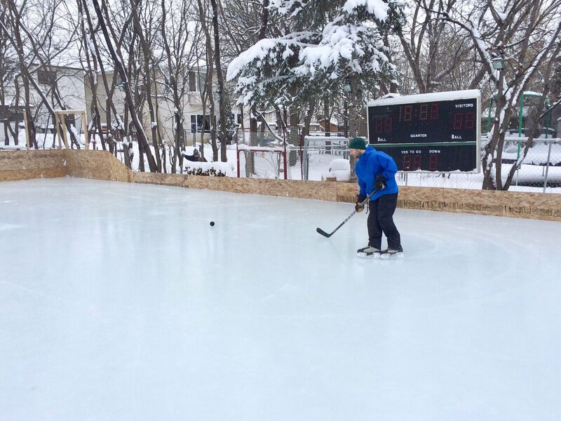 Manitobans are getting into the winter spirit and building their own personal rinks. 