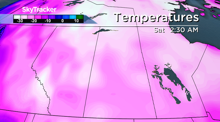 Coldest air seen so far this season sinks on on Saturday.