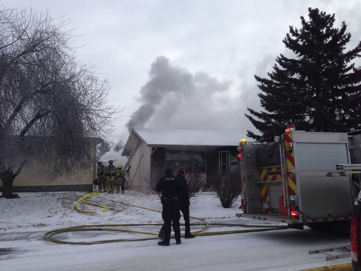 House fire in Calgary’s southeast Sunday.