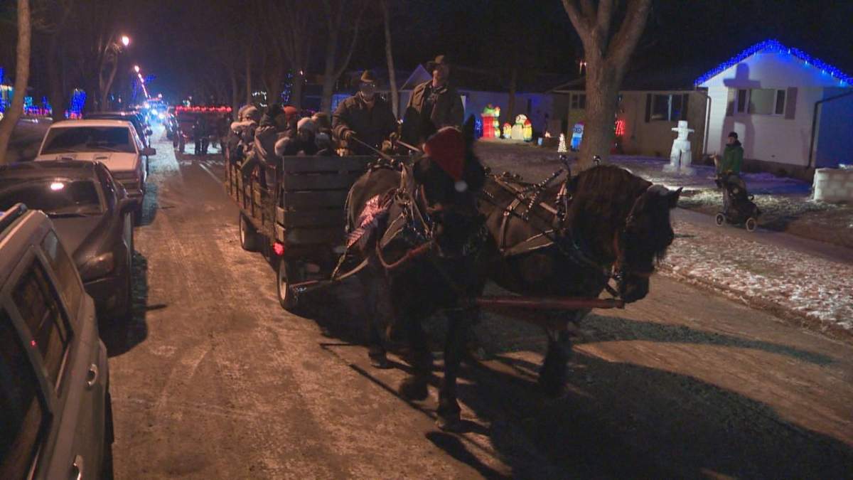 Candy Cane Lane sleigh rides are a popular attraction.