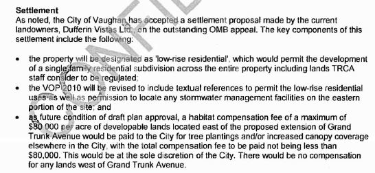 Part of the confidential TRCA documents provided to Global News.