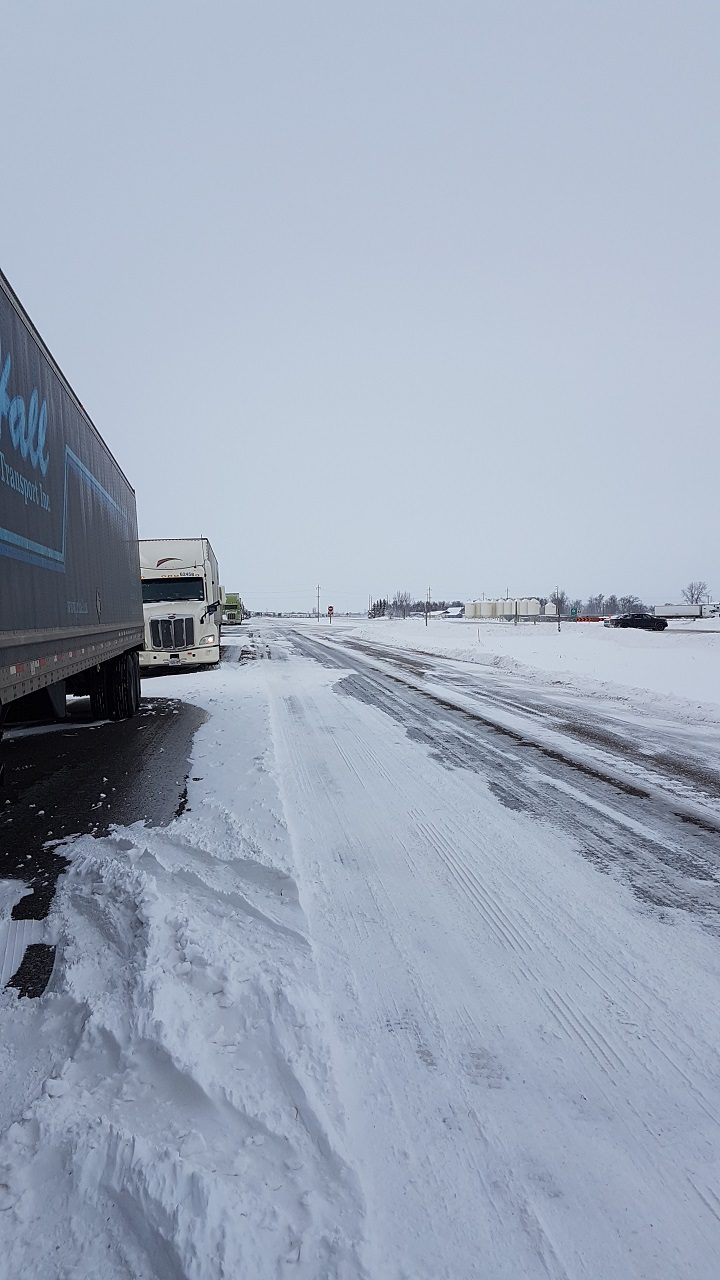 The view from inside Rick’s truck Dec. 7, 2016. He’s been stuck for over 23 hours.