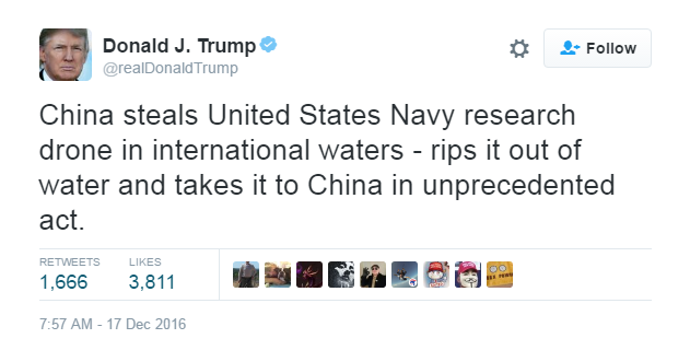 Donald Trump responds to China’s seizure of US Navy glider; China says will return it - image