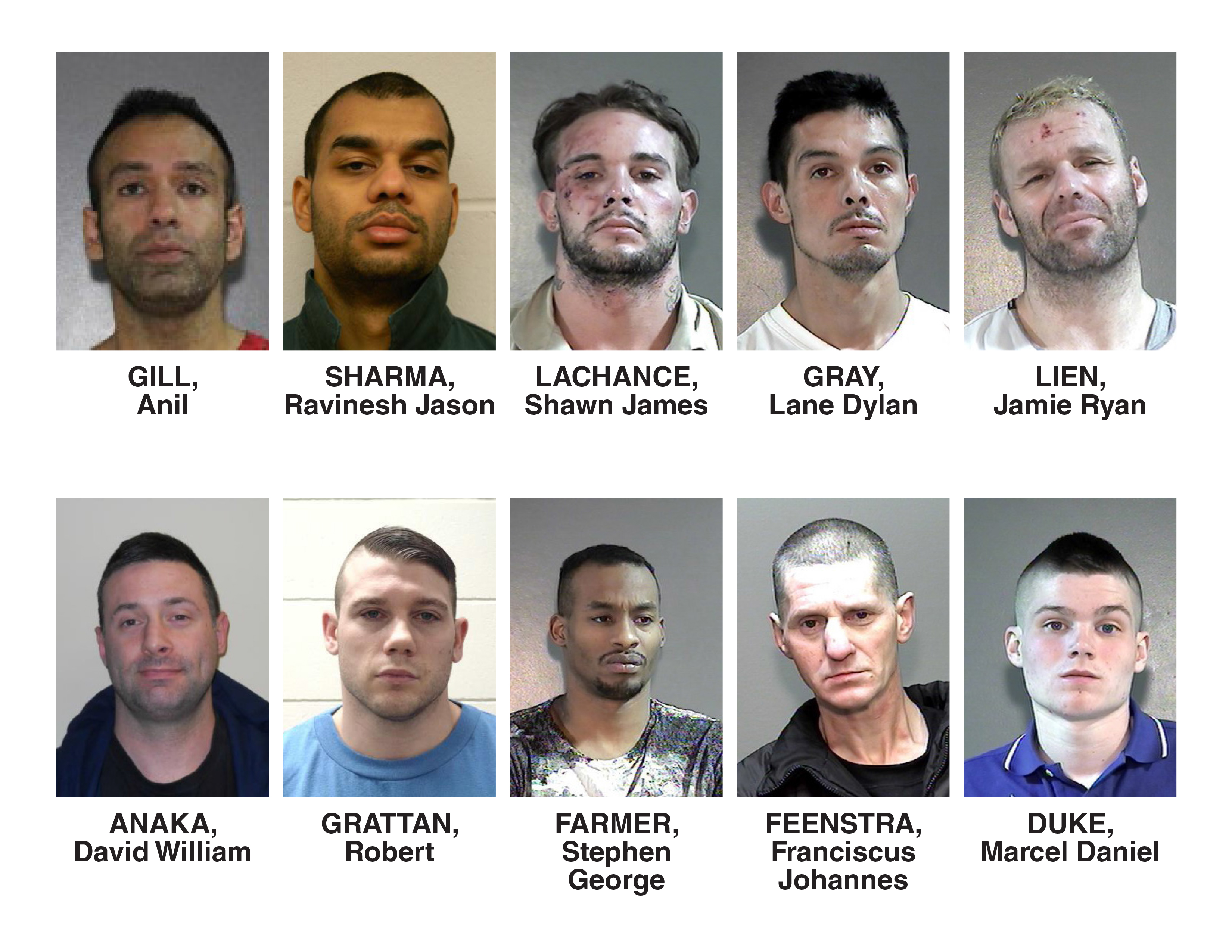 Surrey RCMP Release ‘naughty List’ Of Top Ten Most Wanted Offenders ...