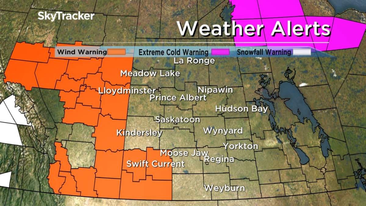 Wind warning issued in Lloydminster, parts of Alberta and southwest Saskatchewan on Monday, December 19, 2016.