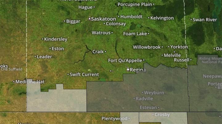 Environment Canada has issued a winter storm warning in southern Saskatchewan.
