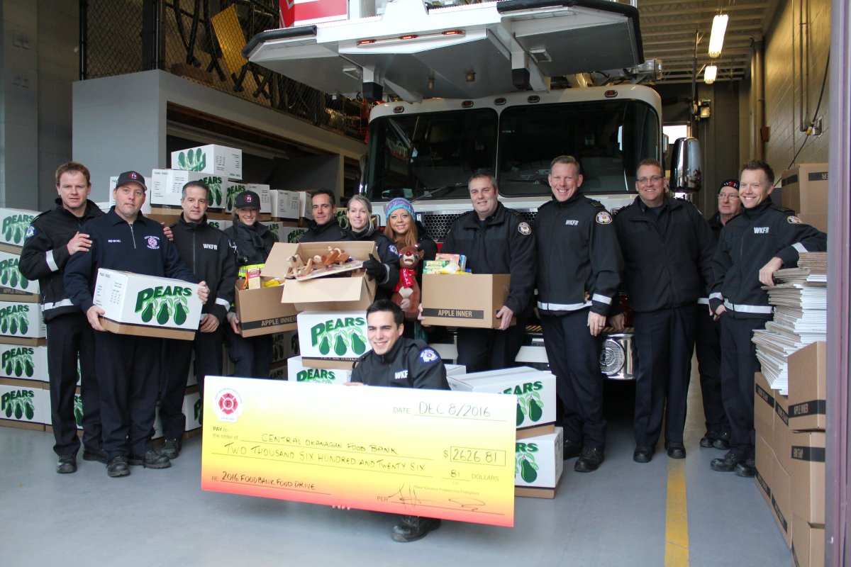 West Kelowna Fire Rescue helps fill food bank shelves - image