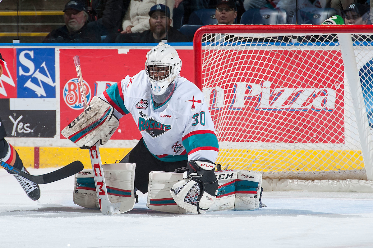 The Rockets elected to change goaltenders after Michael Herringer allowed four goals on 11 shots.