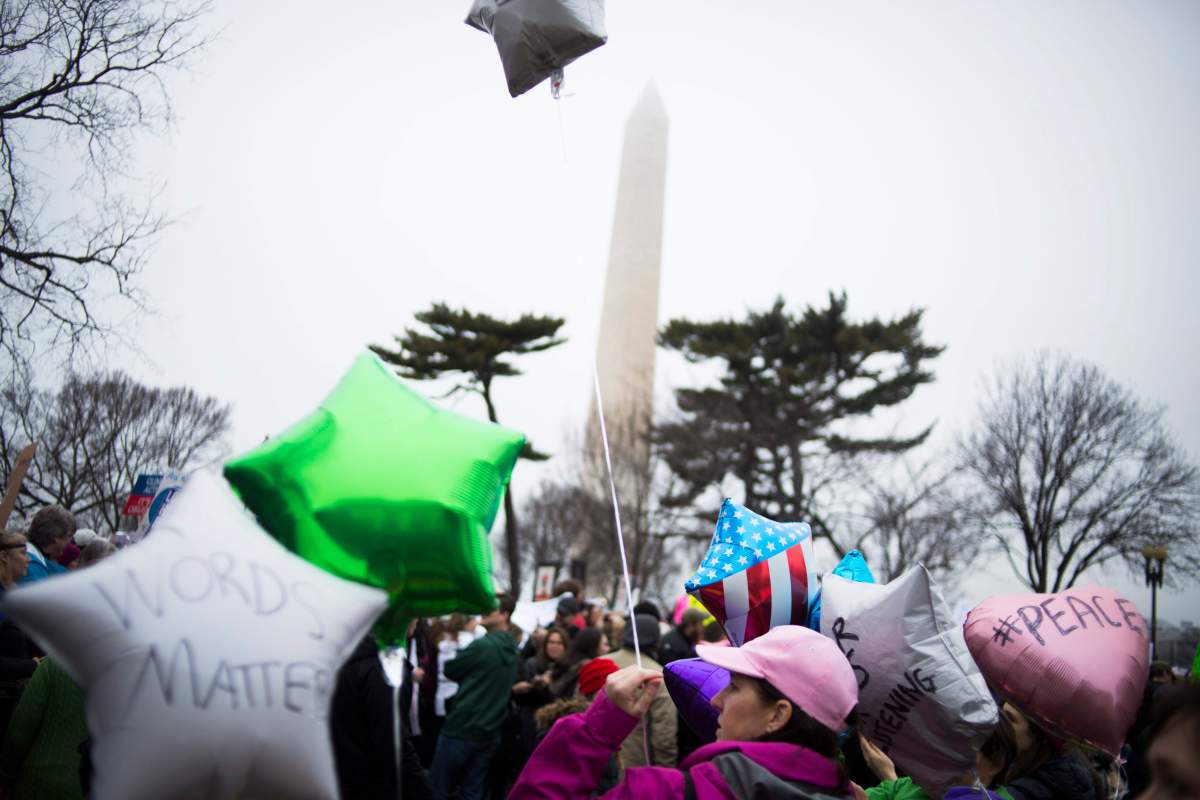 People attend the Women’s March on Washington in Washington, D.C., on Jan. 21, 2017.