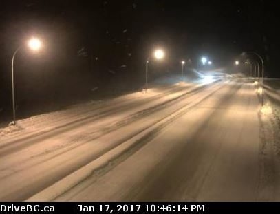 Freezing rain and black ice is reported on highways 5 and 97C.