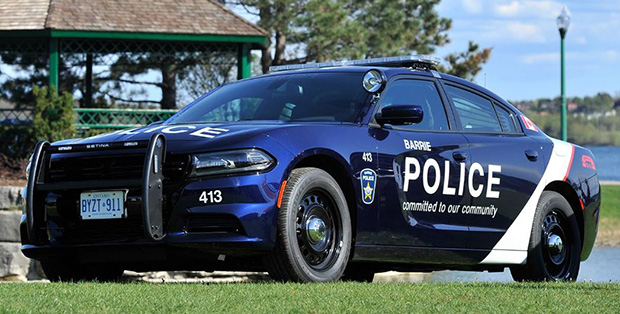 A Barrie police cruiser is shown in a file photo.