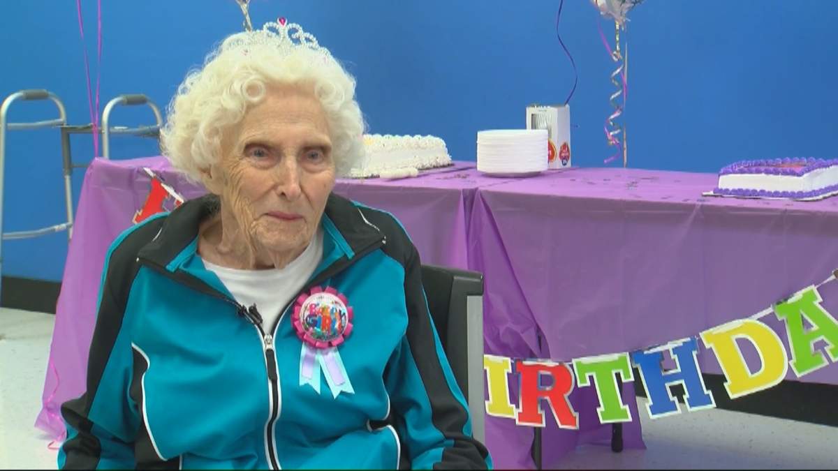 104-year-old loyal Walmart shopper tears up over surprise party at store - image