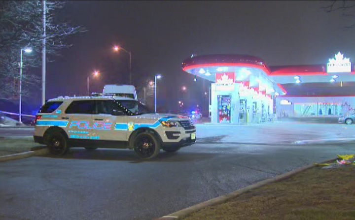 Police are investigating the death of a woman found inside a Petro Canada gas station in Brampton on Jan. 20, 2017.
