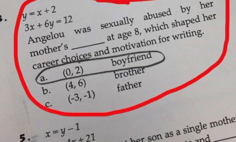 Sexual assault question in math homework assignment called inappropriate - image
