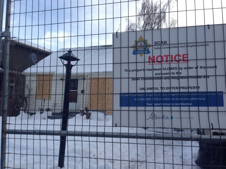 A home in northeast Calgary has been shut down due to drug activity and violence, Alberta Justice said Jan. 16, 2017.