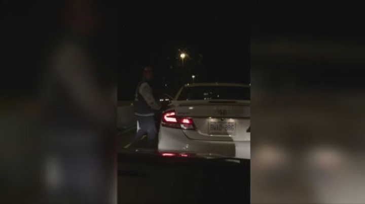 WATCH: Driver stops in passing lane of Toronto highway in road rage ...