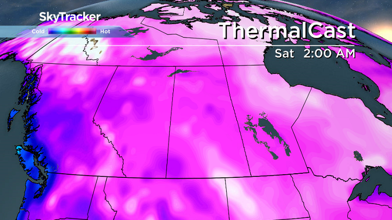 Extreme warning criteria may be reached on Saturday morning with wind chill values pushing into the -40s.