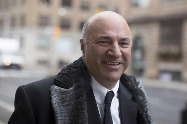 Newly announced Federal Conservative leadership candidate Kevin O'Leary arrives at a television studio for an interview in Toronto on Wednesday January 18, 2017. THE CANADIAN PRESS/Chris Young.